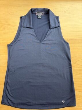 Golftini Women's Navy V-Neck Sleeveless Blouse